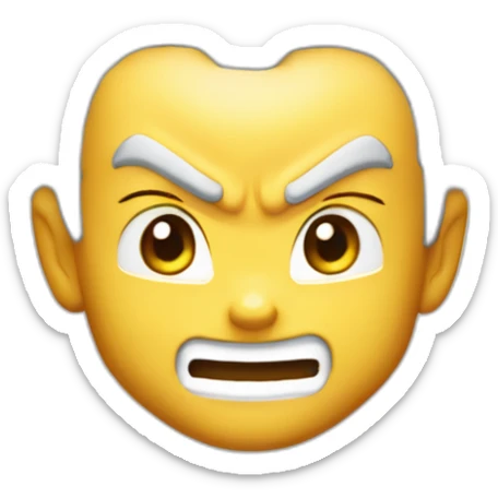 Super saiyan 3 goku in the style of a Memoji sticker