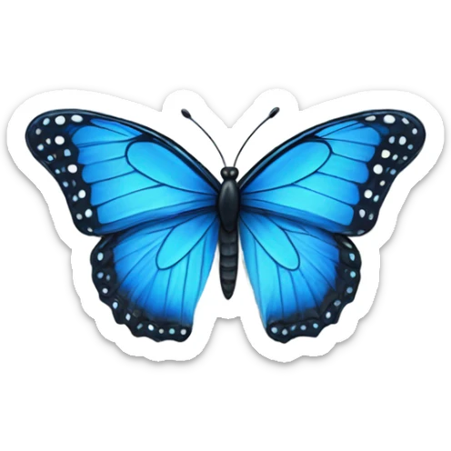 Blue butterfly  sticker