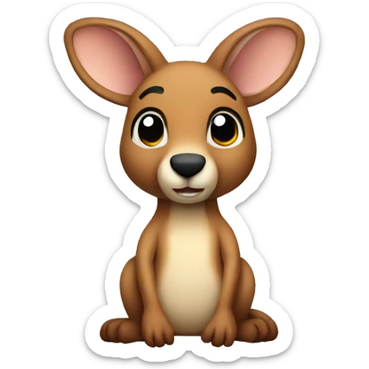 Kangaroo stuffed animal sticker