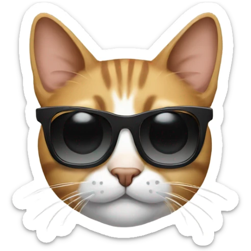 Cat with sunglasses sticker