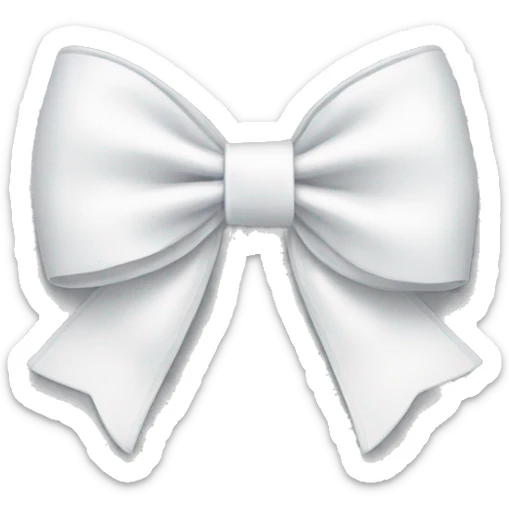 White bow sticker