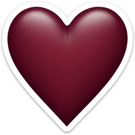 Burgundy heart sticker