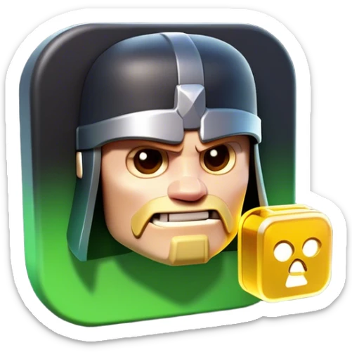 Clash of Clans aesthetic: Cinematic Playful Xbox Memory Card Portrait Emoji, rendered in a 3D vector-style similar to standard emojis with minimal shading and bold, simplified shapes. A compact, distinct form with signature details, softly glowing with a modern gaming energy charm. Simplified yet unmistakably iconic, highly detailed and consistent, glowing with a soft radiance and high shine. Stylized with a touch of next-gen innovation and a soft glowing outline, capturing the essence of a beloved gaming relic with a friendly, playful manner! sticker