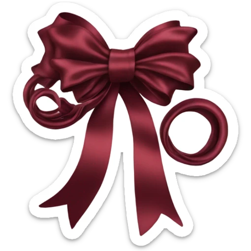 dark red bow sticker