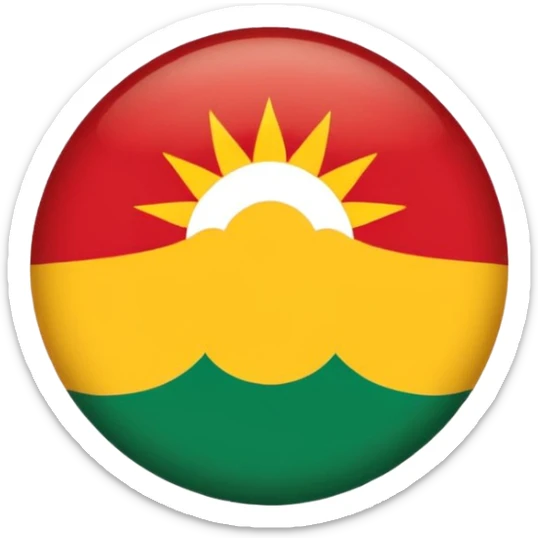 create a kurdishtan flag emoji. the shape of flag is like usual flag emojis alright can u make the bottom right emoji without the sun outside the flag sticker