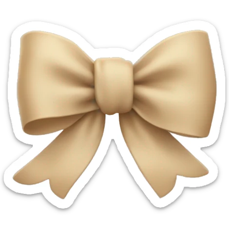 Beige bow sticker