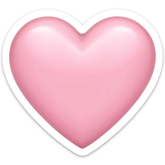 Light pink heart sticker