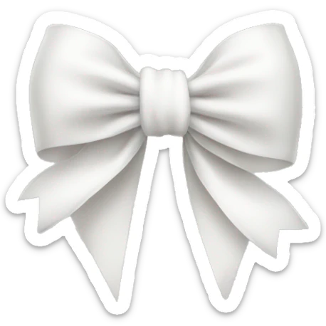 white bow sticker