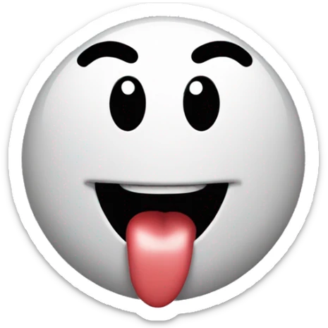 Heart eyes and tongue hanging out of mouth sticker