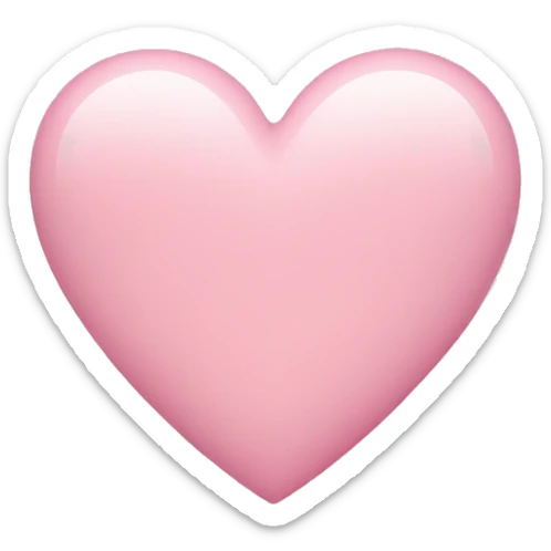 Light pink heart  sticker