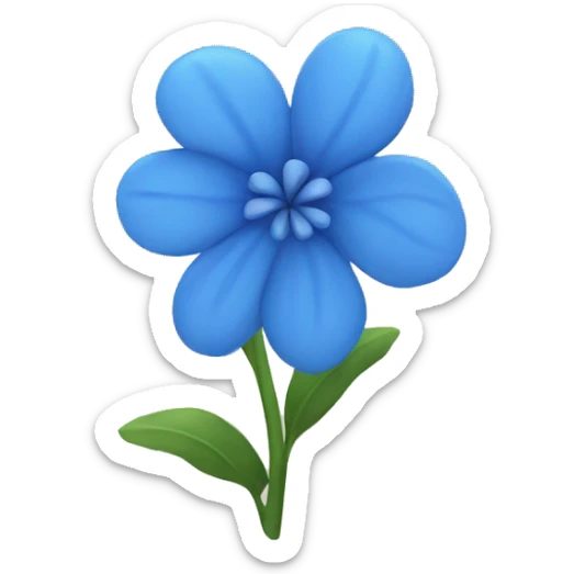 blue flowers sticker