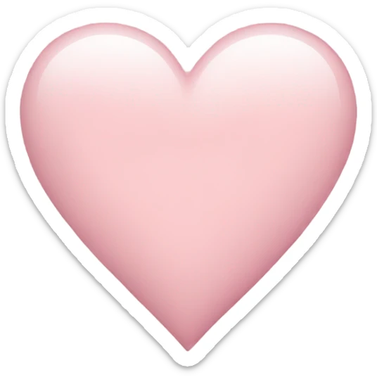 light pink heart sticker