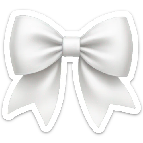white bow sticker