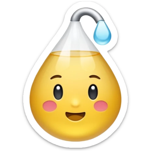 helle leicht gelbliche flüssigkeit fliesst in ein urinalkondom, kein smiley sticker