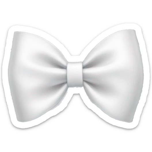 White bow sticker