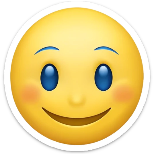 Ukrainian smiley face with blue and yellow colors of the Ukrainian flag sticker