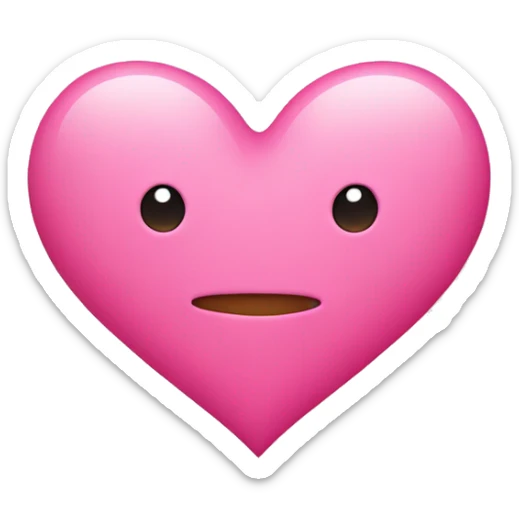 Pink heart sticker