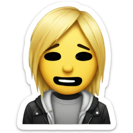 Emo emoji sticker