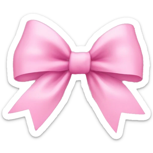 pink bow sticker