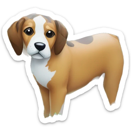 A dog made of glass mirror crystals prisms glass transparent filled with plants as a terrarium with graffiti doodles sticker