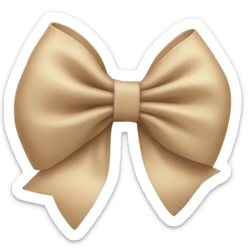 Beige bow sticker