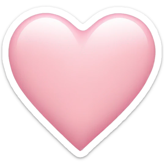 Light pink heart sticker