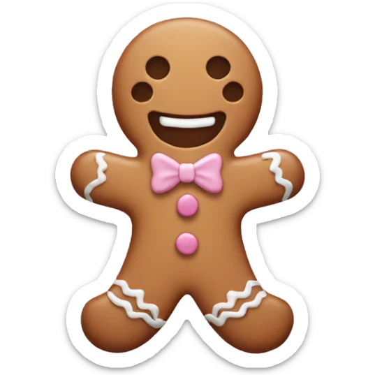 Pastel gingerbread man sticker