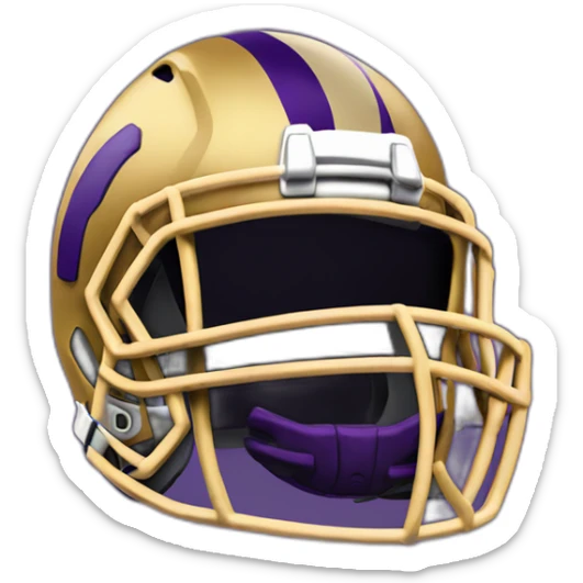 american-football-bland-dark-purple-and-gold-helmet sticker