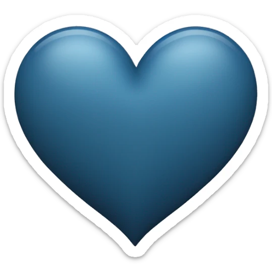 Dark grey ish blue heart but more blue then grey (not too dark but still dark) sticker