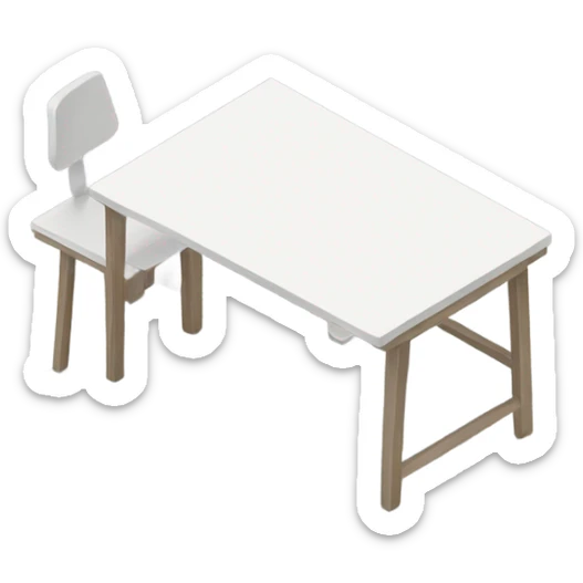 minimalist-clean-desk-with-grey-white-wood-colorway-no chair-front perspective sticker