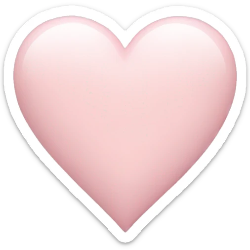 pale pink heart sticker