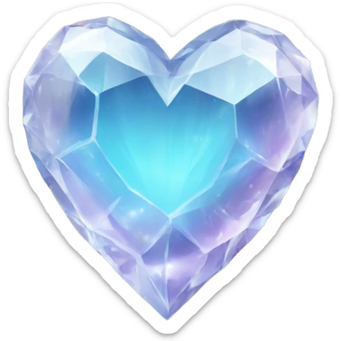 crystal heart sticker