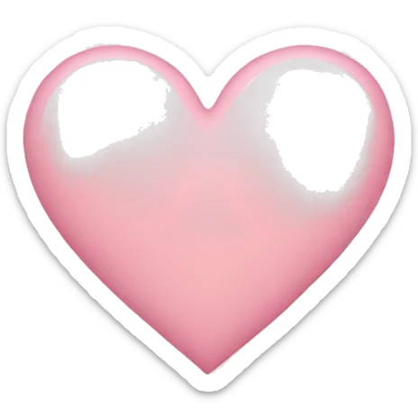 Light pink heart  sticker