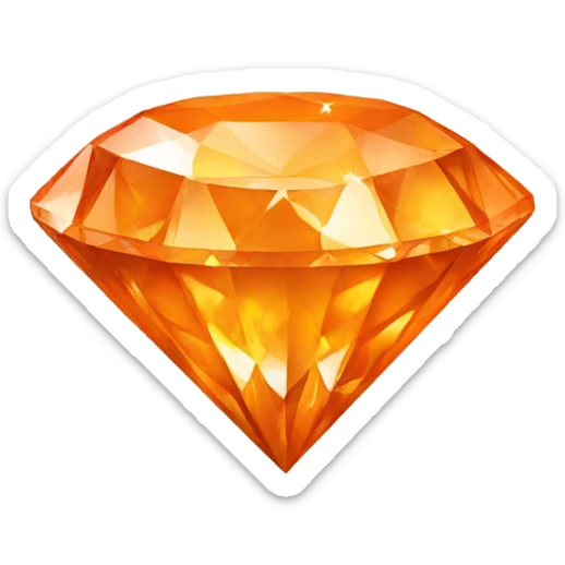 orange diamond sticker