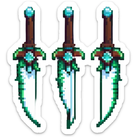 Warglaives from World of Warcraft, curved dual blades, Illidan Stormrage's weapons sticker