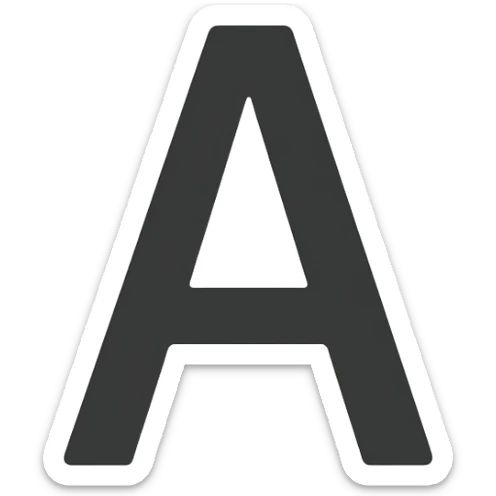 Lowercase A sticker