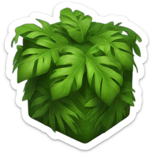 Jungle leaves cube sticker