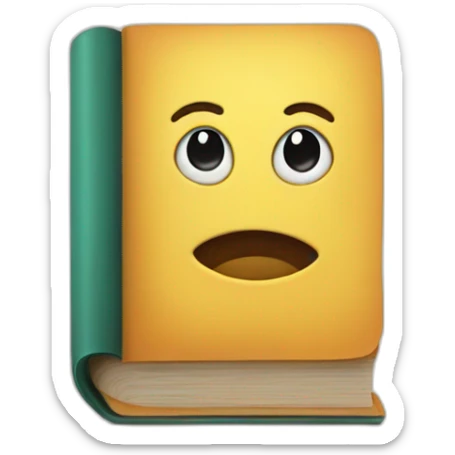 Book with face sticker