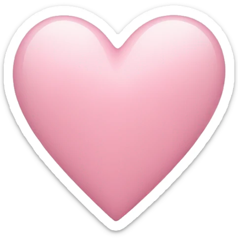 light pink heart  sticker