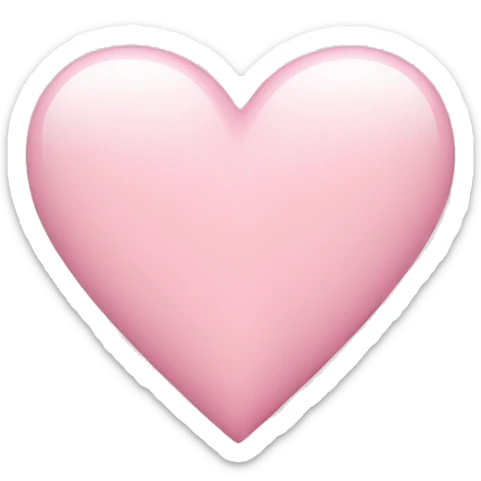 Light pink heart sticker