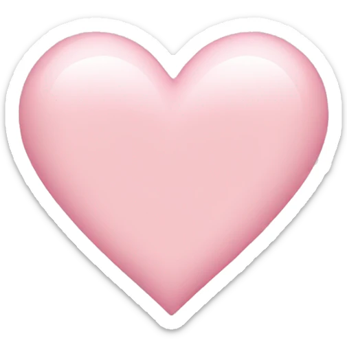 Light pink heart sticker