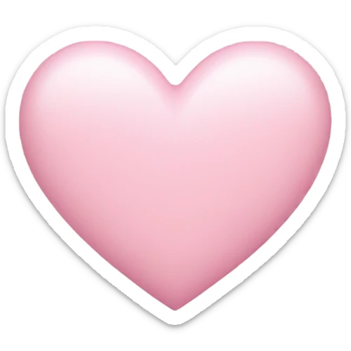 Light pink heart sticker