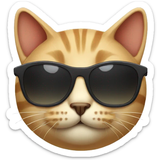 Cat with sunglasses sticker