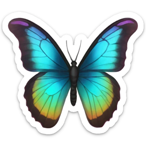 iridescent butterfly sticker