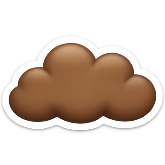 brown cloud sticker