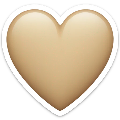 Beige Heart sticker