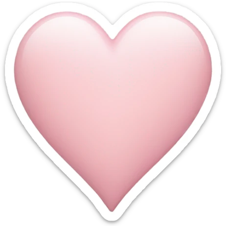 light pink heart sticker