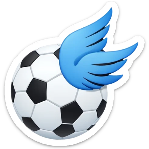 a logo of a club called wish fc blue and white and black sticker