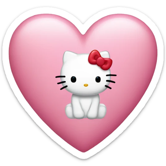 hello kitty heart sticker