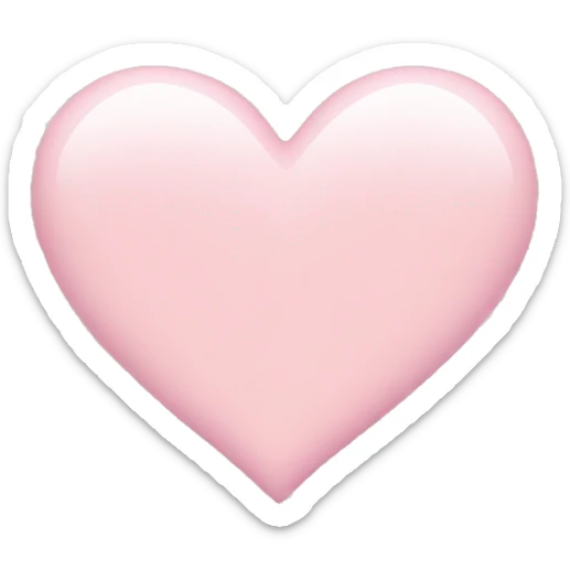 Light pink heart  sticker